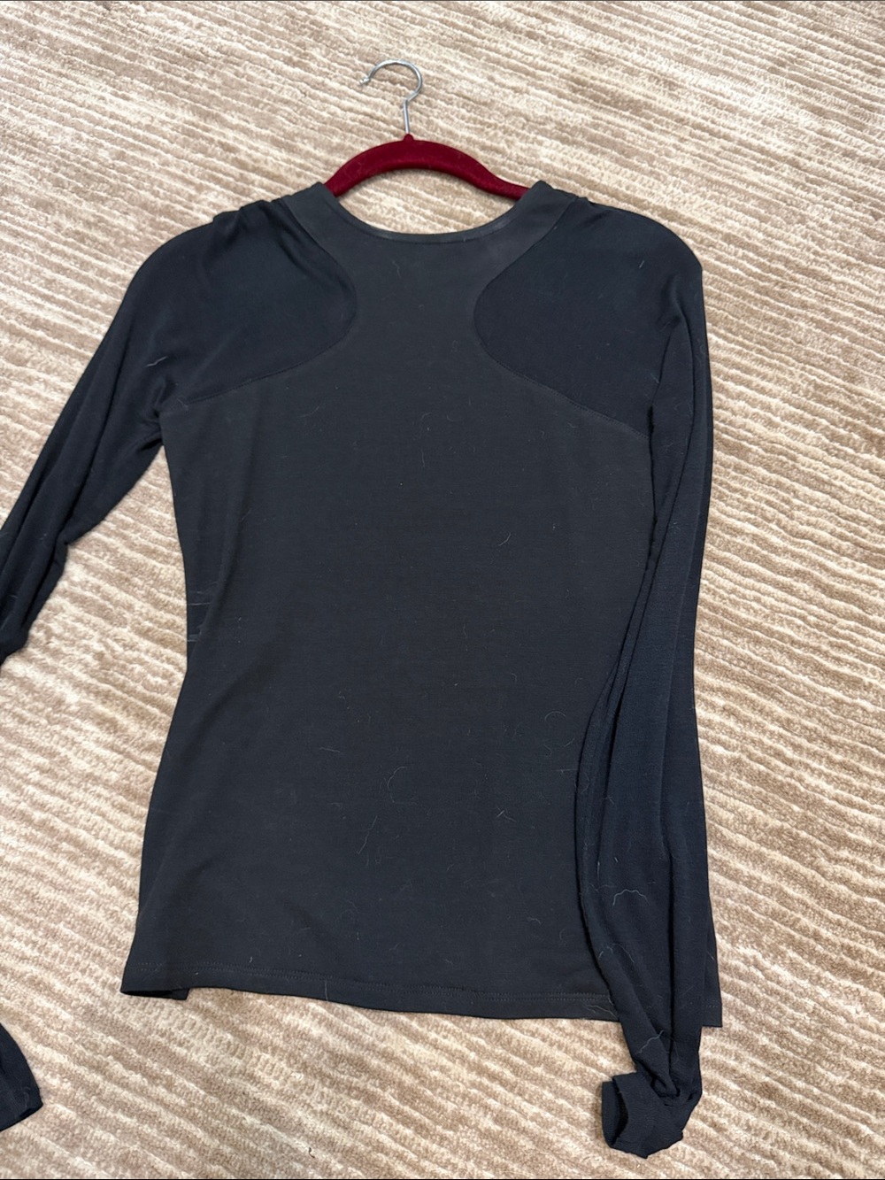 Marcella Women’s Long-Sleeve Black sheer inserts